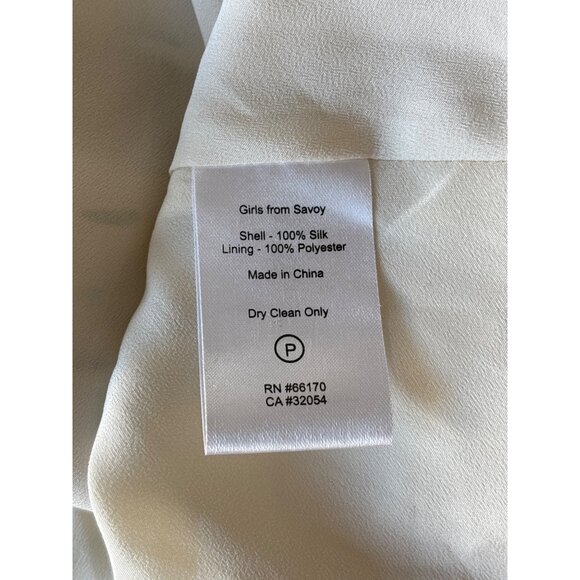 Girls From Savoy Anthropologie Size 4 100% Silk Dress Lined Primary Blooms Flora - Picture 9 of 9